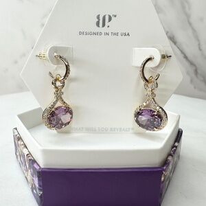Bomb Party Amethyst Just In Love Earrings ER96040 NWT